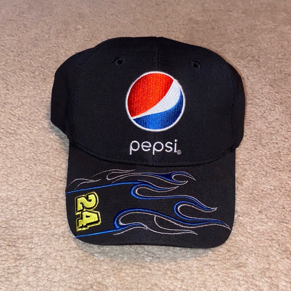 Jeff Gordon 24 Pepsi NASCAR hat blue flames